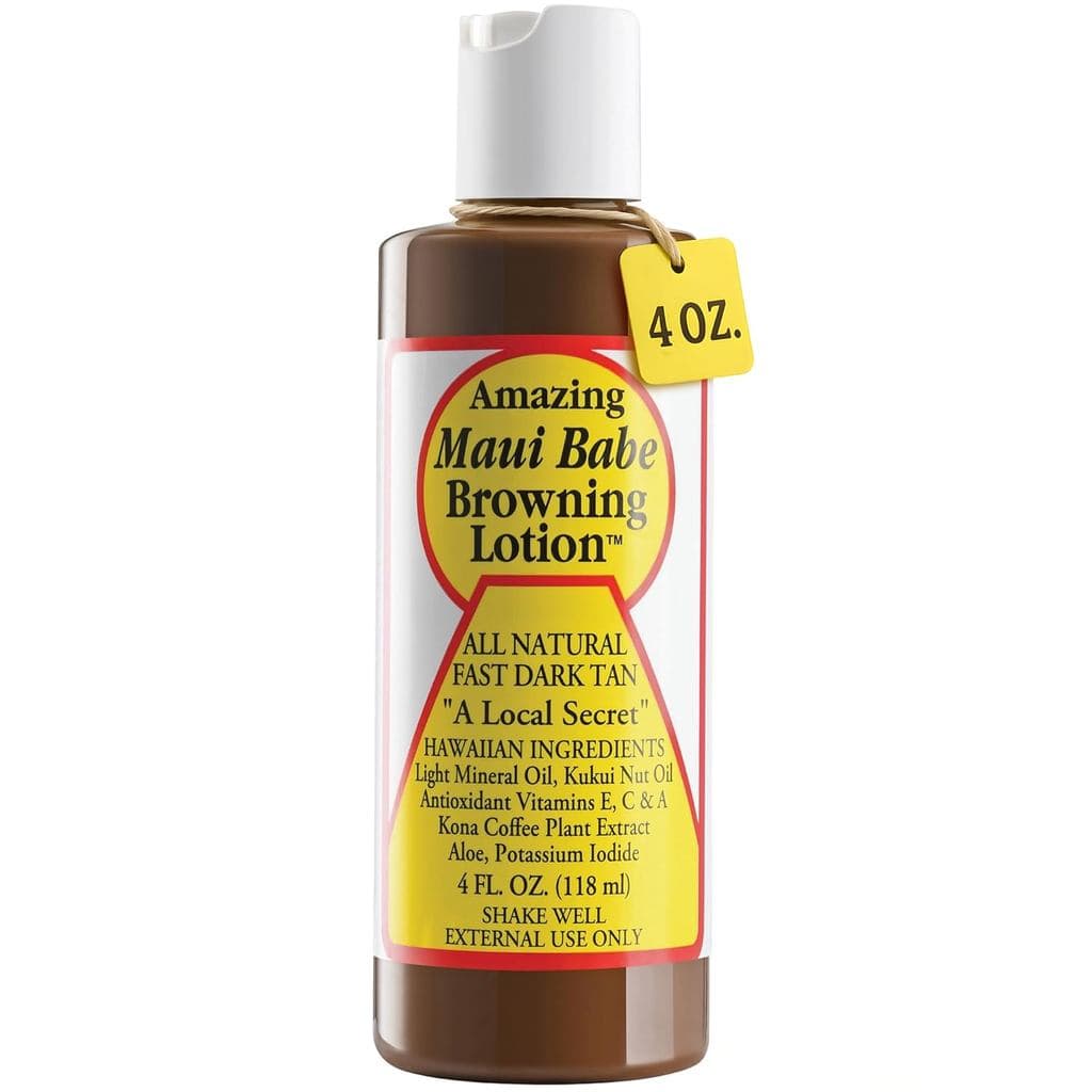 Loção Bronzeadora Maui Babe - Acelerador Natural de Bronzeado Havaiano com Vitaminas e Antioxidantes - Fórmula Hidratant