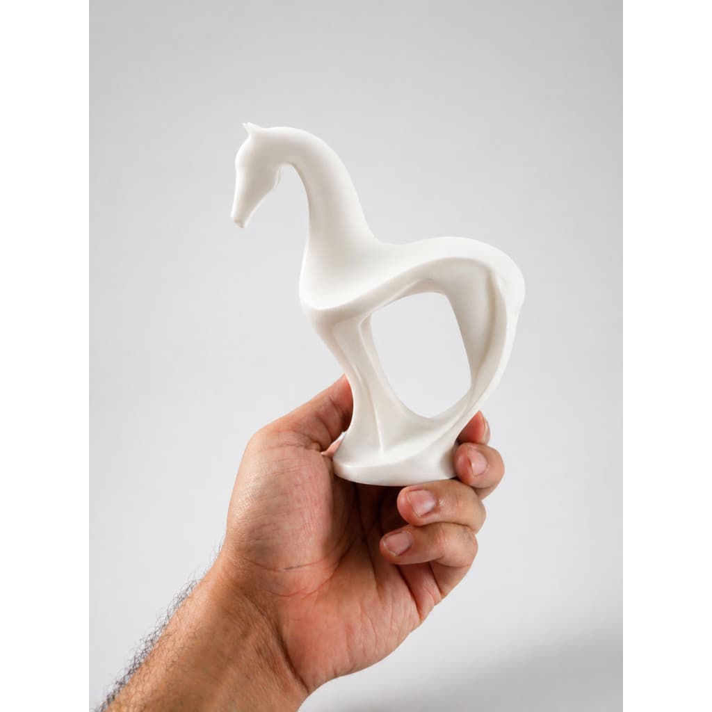 Escultura Cavalo Decorativo 3D Enfeite Moderno para Sala Quarto Escritório
