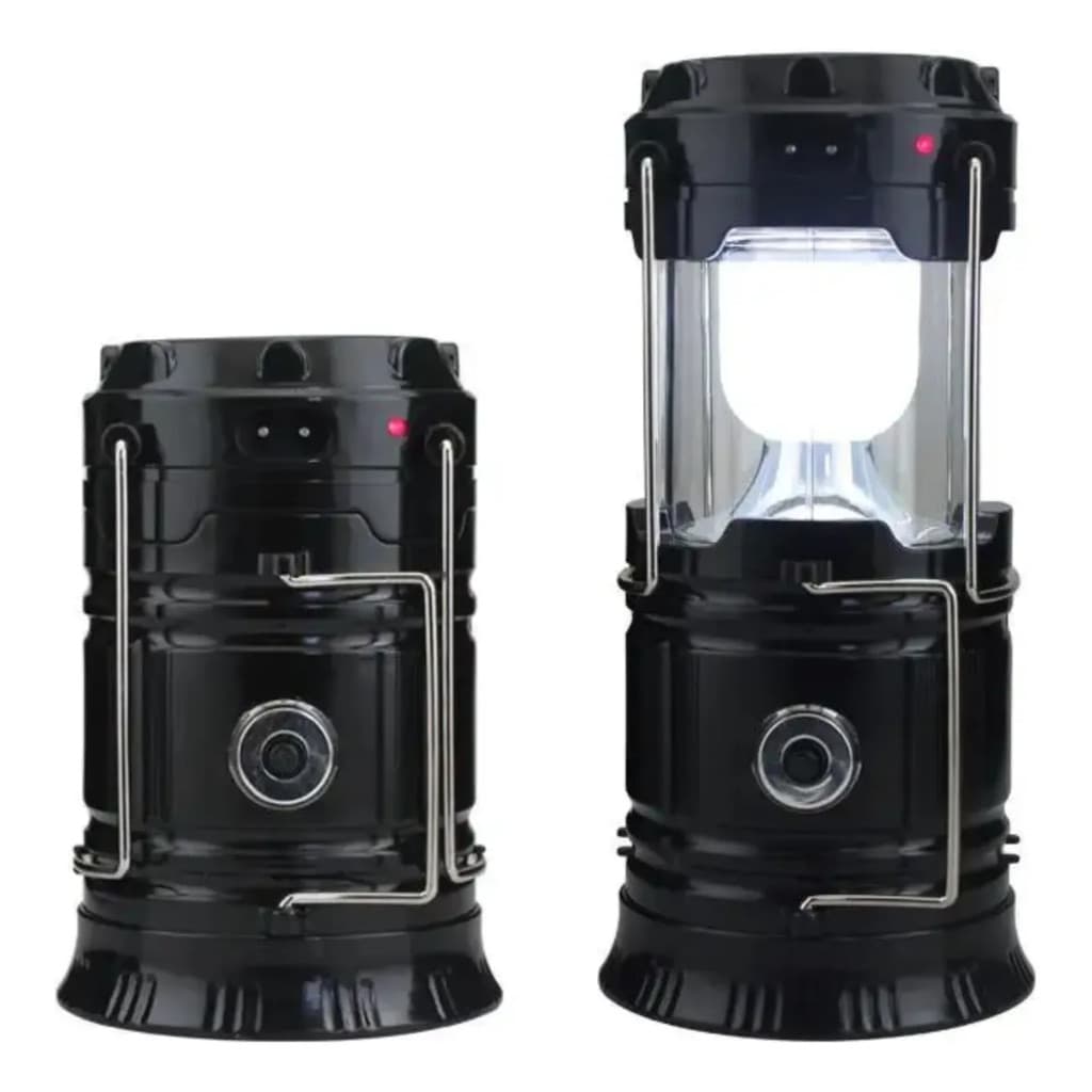 Lanterna Recarregável Led Lampião Solar Camping Pesca Cor