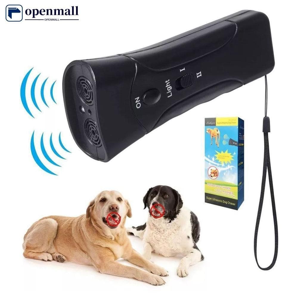openmall 2 Em 1 Dispositivo Anti-Latido De Treinamento De Repelente De Cães De Estimação Ultrassônico LED Portátil Com L