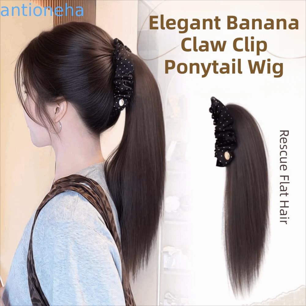 Peruca De Rabo De Cavalo Com Clipe De Garra De Banana ANTIONEHA , Extensões De Cabelo Elegantes , Peça De Bolinhas , Sin