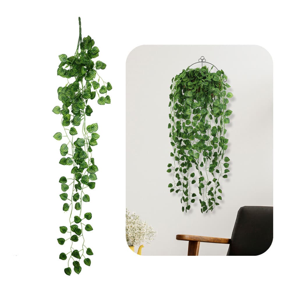 Planta Decorativa Trepadeira Pendente Ramas Folhagem Artificial Jardim Vertical Decoração Casa