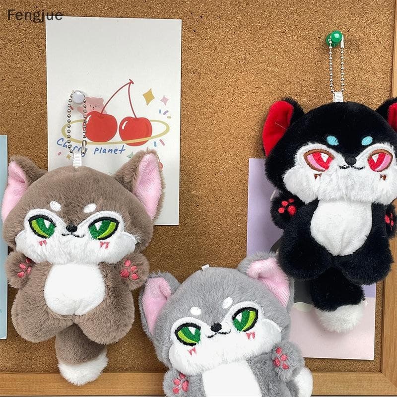 Fengjue Macio Animal Lobo Boneca De Pelúcia Chaveiro Bonito Emoção Brinquedo Recheado Adorável Feminino Menina Crianças