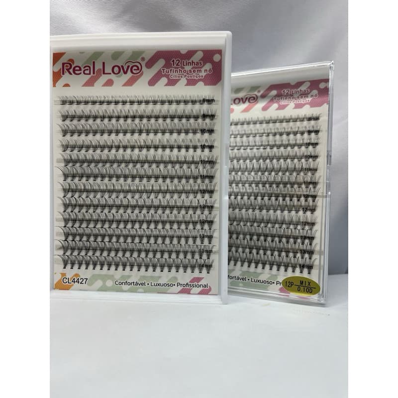 Tufos de seda Real love 12 pelos mix 9-14mm