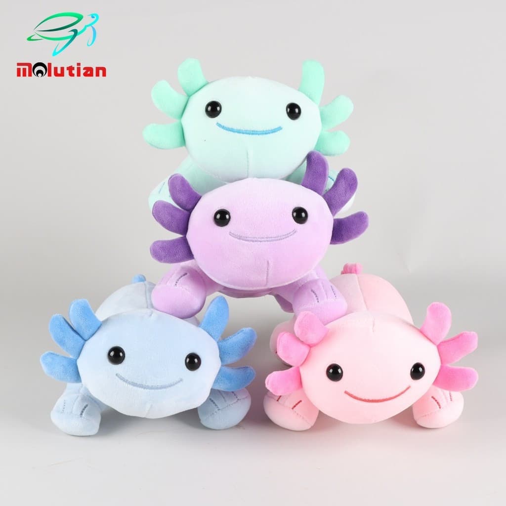 Brinquedo de Pelúcia Axolote de 25cm, Boneco de Pelúcia de Animal, Presente de Aniversário para Bebês e Crianças Pequena