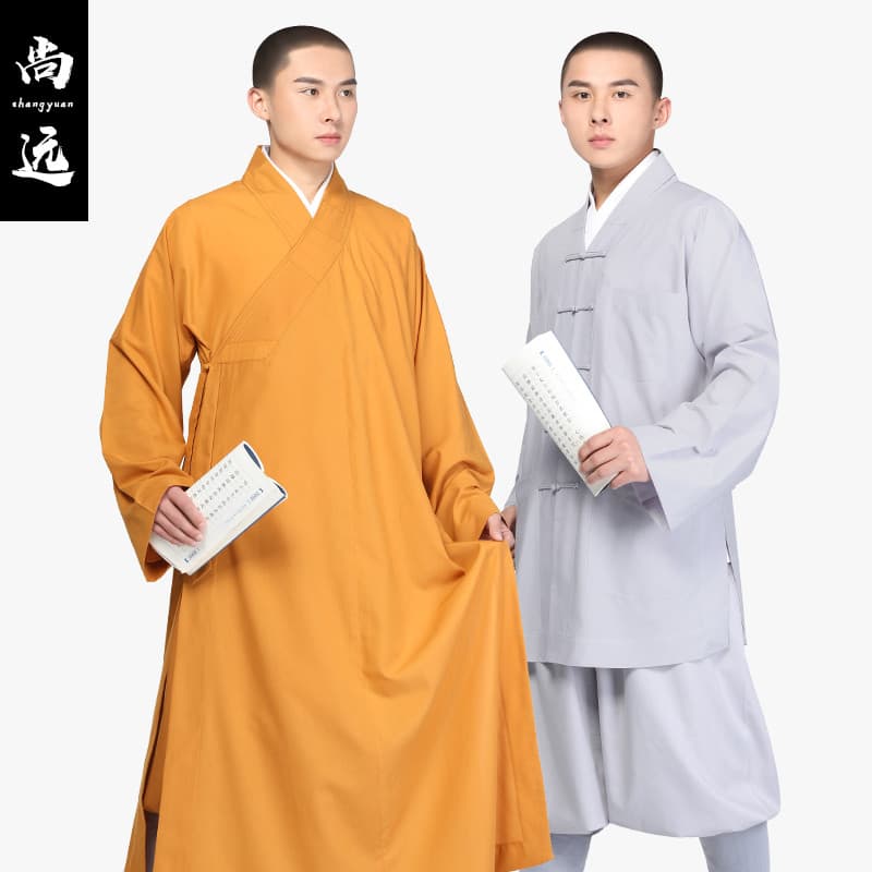Shangyuan verão respirável TR algodão monge roupas casaco curto Arhat casaco terno casaco longo casaco monge roupas mong