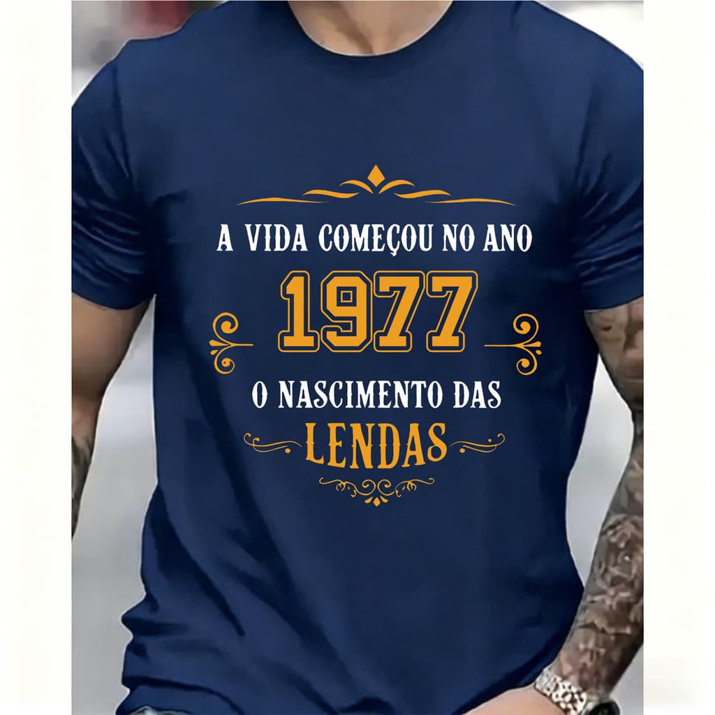 [Camiseta Premium em Algodão Puro]VU Camiseta unissex algodão ano 1977
