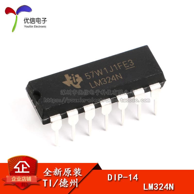 Chip IC Original genuíno em linha LM324N DIP-14 amplificador de operação de quatro canais