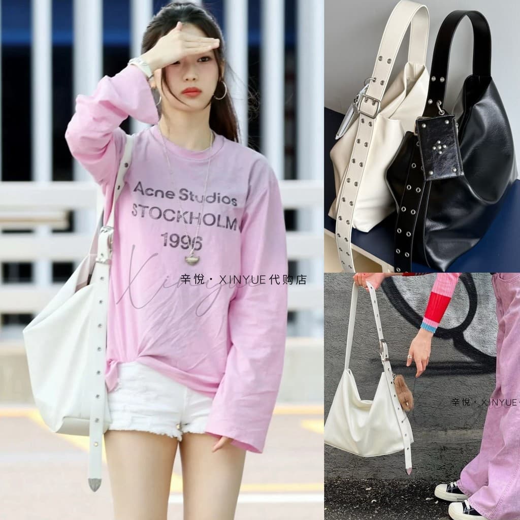 Bolsa mensageiro pequena FindKapoor em estoque pronto ruka Mesmo estilo Bolsa Tote de grande capacidade Bolsa balde com