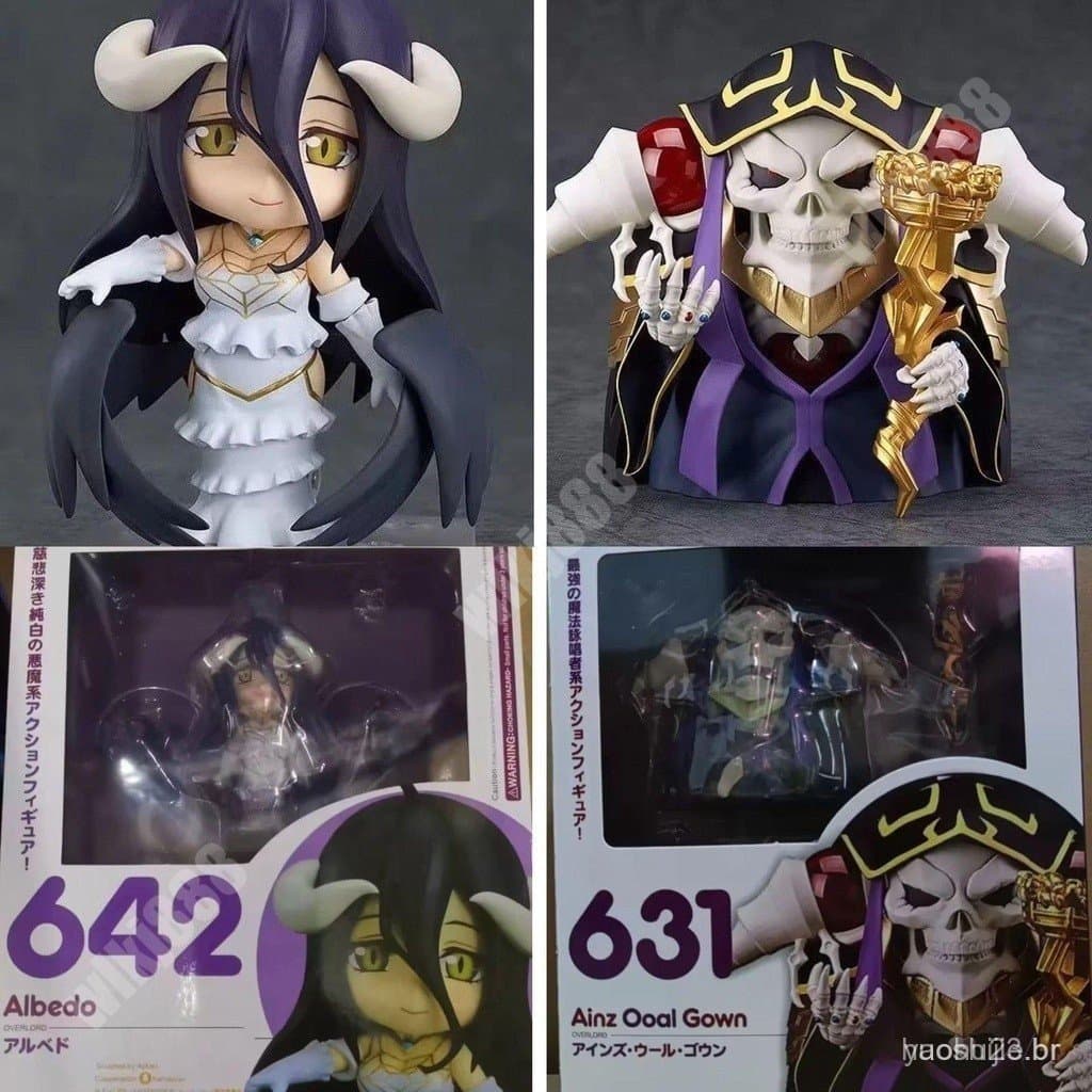 Nendoroid Overlord 642 Albedo 631 Ainz Ooal Vestido Figura De Ação Brinquedos Modelo Bonecos Figurarino Mudança De Cara