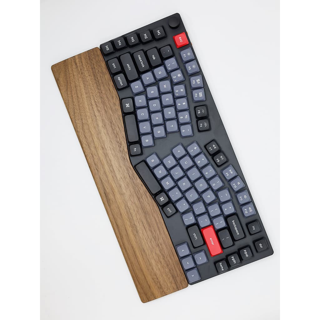 Teclado de nogueira teclado Q14Pro Descanso de teclado Q10 V8 Almofada de pulso curvada K15 em formato especial Q13 Desc