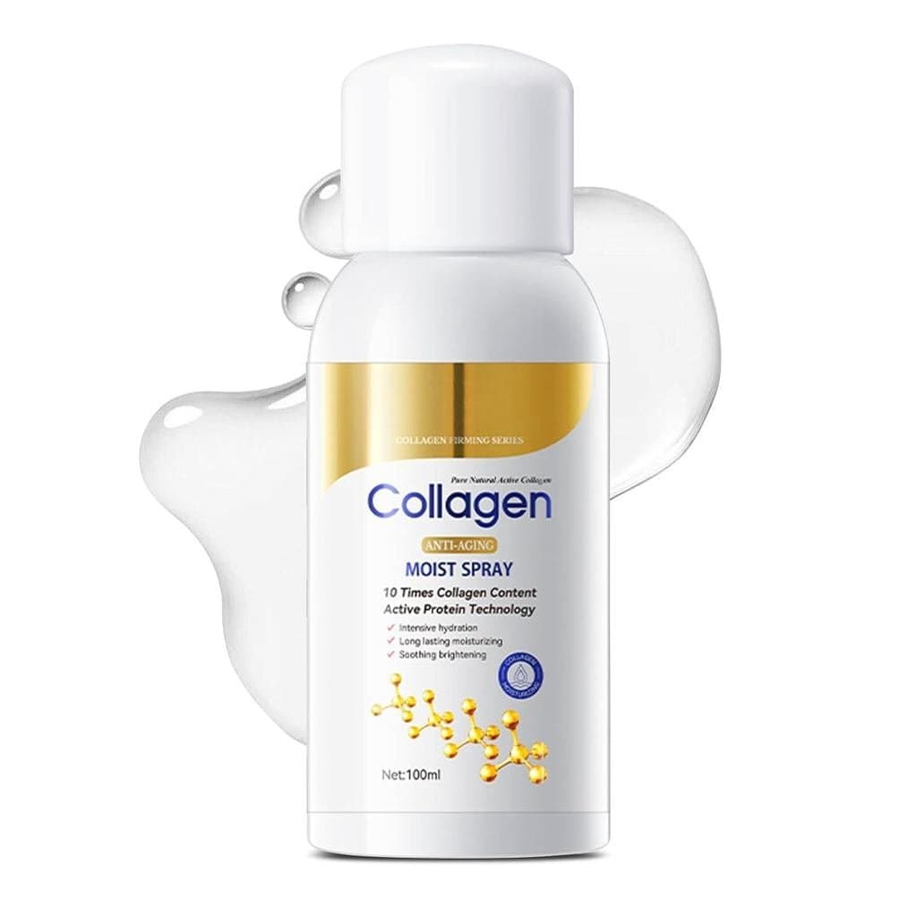 Spray Firmador de Colágeno, Cuidado Hidratante e Firmador para Corpo e Rosto, Névoa Hidratante Anti-Idade de Rápida Abso
