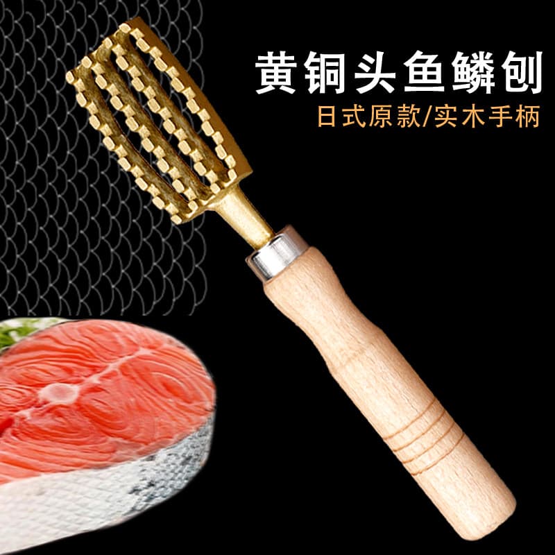 Raspador de escama de peixe de latão Ferramenta para matar peixes Plaina de escama de peixe Raspador de escala Remover e