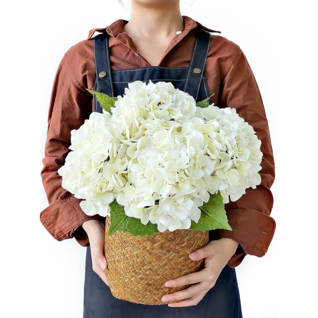 5 Cabeças Grande Hortênsia Linda Flor Artificial Bouquet De Flores Decoração De Casamento Em Casa
