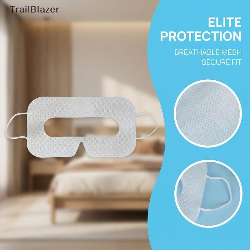 Máscara Facial Não Tecida Descartável 100Pcs Almofadas Para Óculos De Realidade Virtual Proteção Os Olhos Absorção De Su