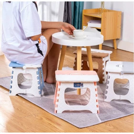 Banquinho Infantil Dobrável Com Alça Crianças Adulto Passeio Viagem Casa Lazer Reforçado Compacto