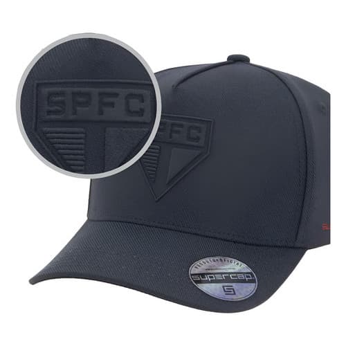 Boné São Paulo Supercap Bordado All Black Original Spfc
