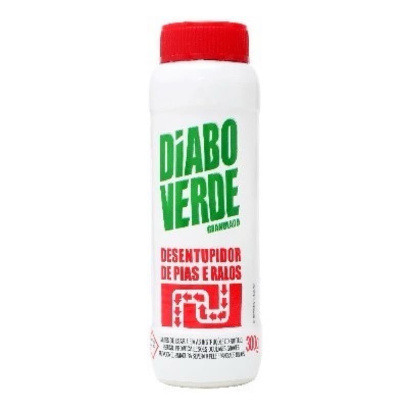 Desentupidor de pias e ralos DIABO VERDE granulado 300g