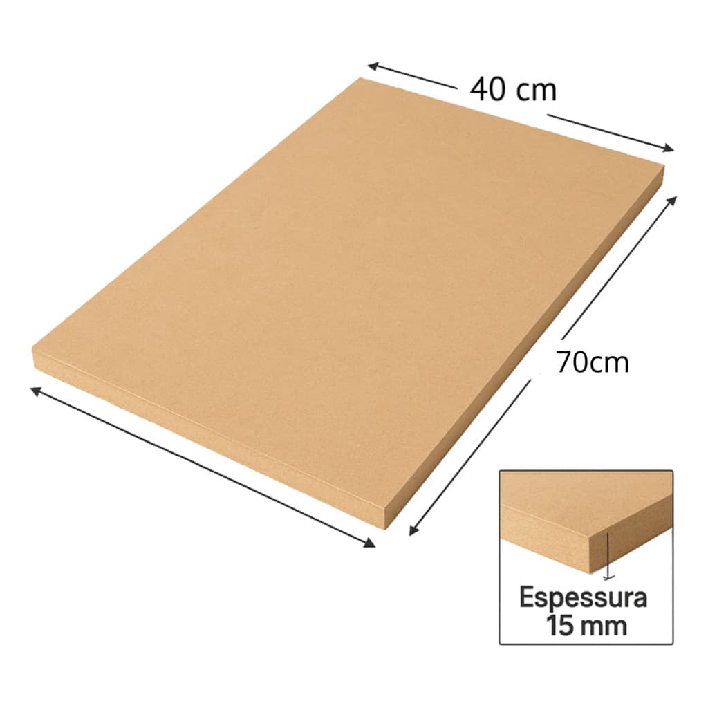 Prateleira Chapa MDF15mm cru 400x700mm