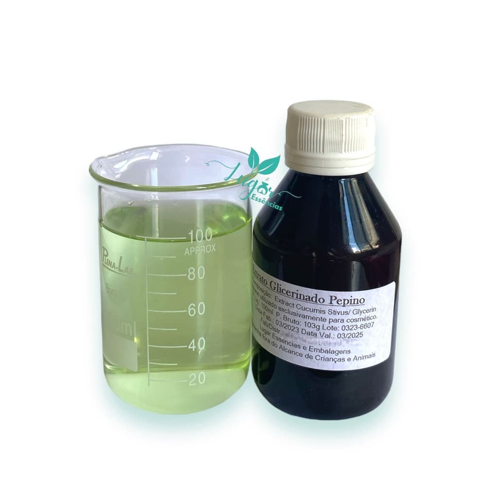 Extrato Glicerinado Pepino 100ml - Uso Cosmético