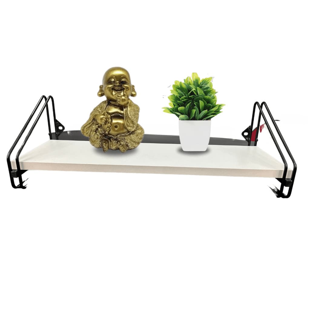 Prateleira 16 cm x 49 cm - Super Luxo c/Suporte Preto