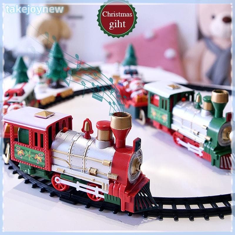 [takejoynewBR] Conjunto De Trem Elétrico De Natal Com Som E Luz Tbr