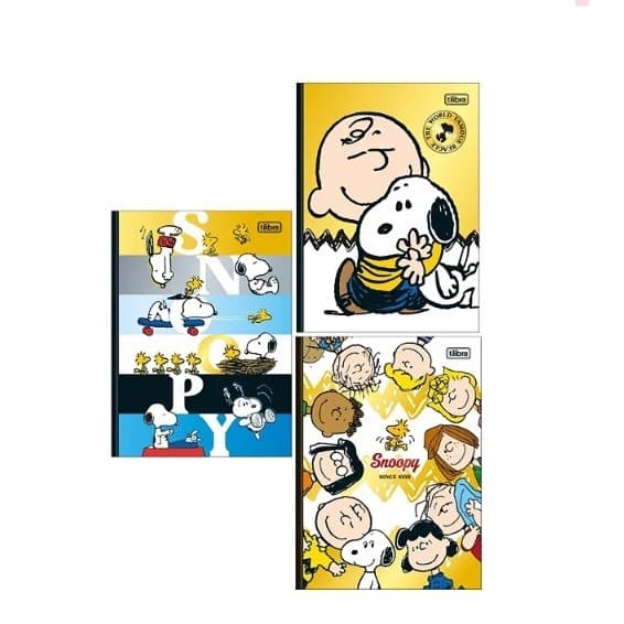Caderno Brochura Colegial Capa Dura Snoopy 1M 80F TILIBRA