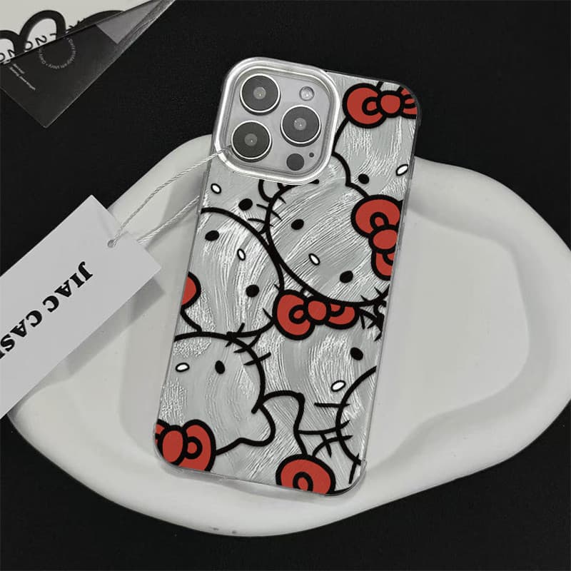 Capinha Kitty em tela cheia iPhone 16 15 17 14 13 12 11 Pro Max iPhone 7 8 plus Anti-impacto Capa