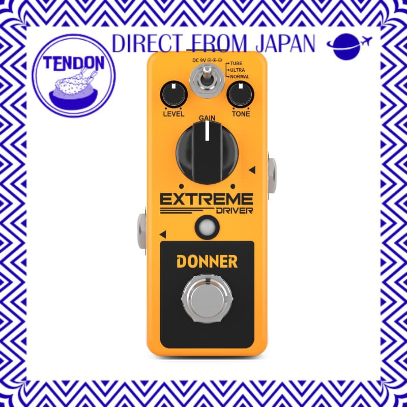 【DIRETO DO JAPÃO】Donner Pedal de Distorção para Guitarra Efeito Distortion Analógico Compacto (Amarelo)