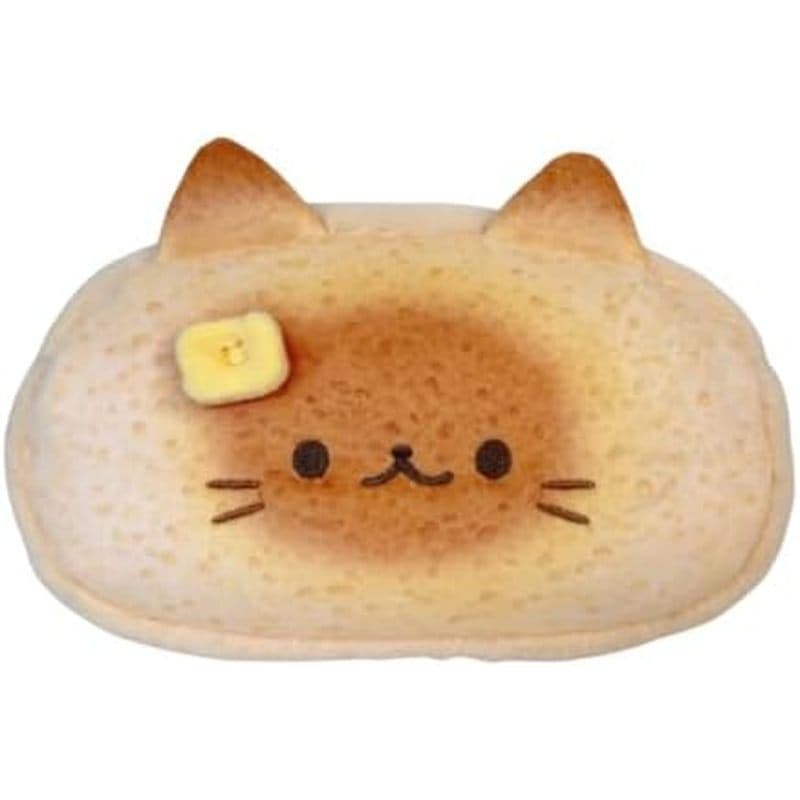 Estojo Super Fofo E Adorável Para Pão Da Sorte , Gato Torrado , Grande Capacidade Pelúcia Macia , Gatinho Feliz , Roupas