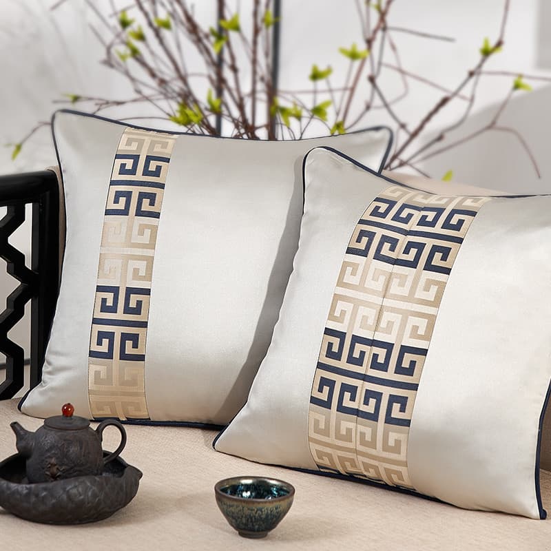 Sofá travesseiro almofada novo estilo chinês cama encosto sala de estar mogno sofá volta almofada fronha sem núcleo
