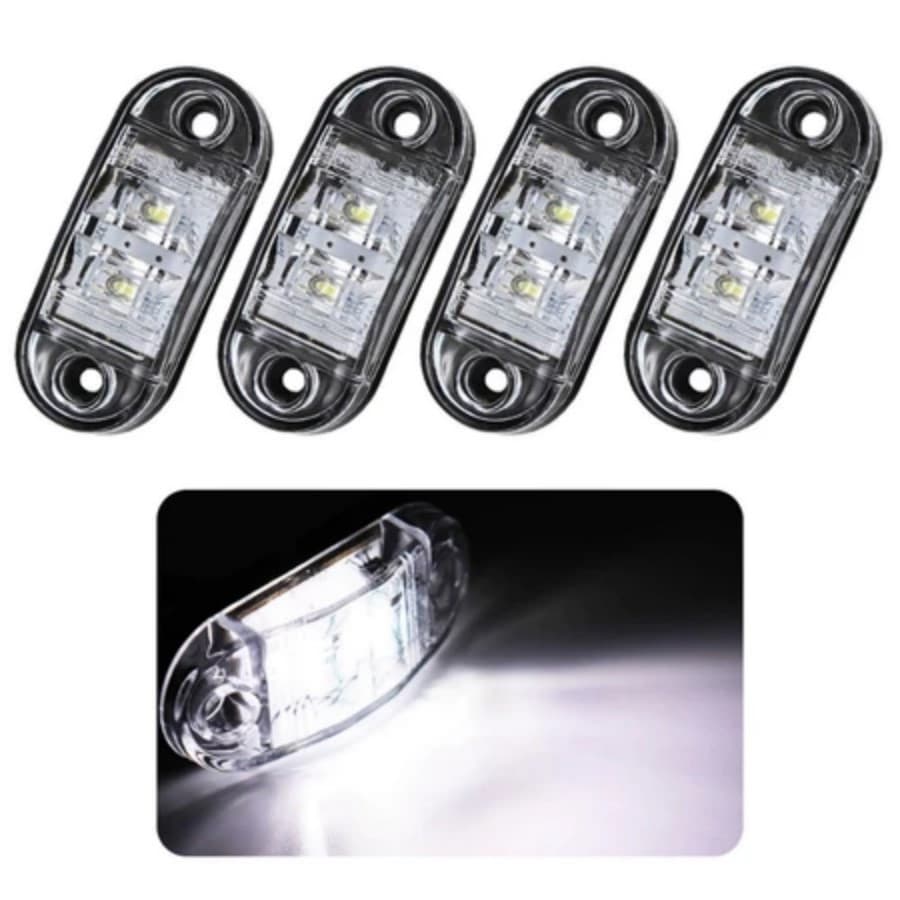 Kit 4 Luz Cortesia Prova D'água Led 12v 24v Barco Lancha Promo