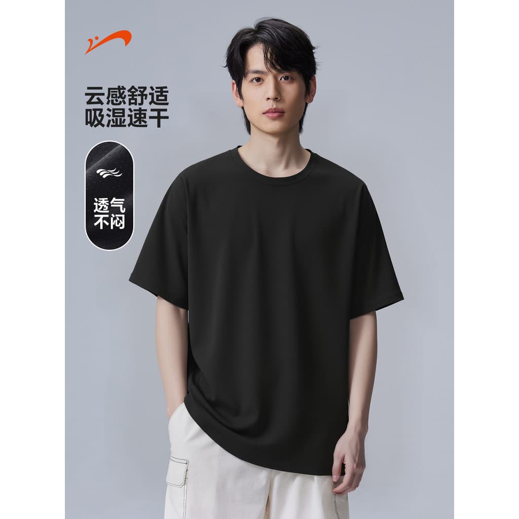 Nobre pássaro gelo seda de manga curta camiseta masculina verão 2026 esportes camiseta masculina correndo topo em torno