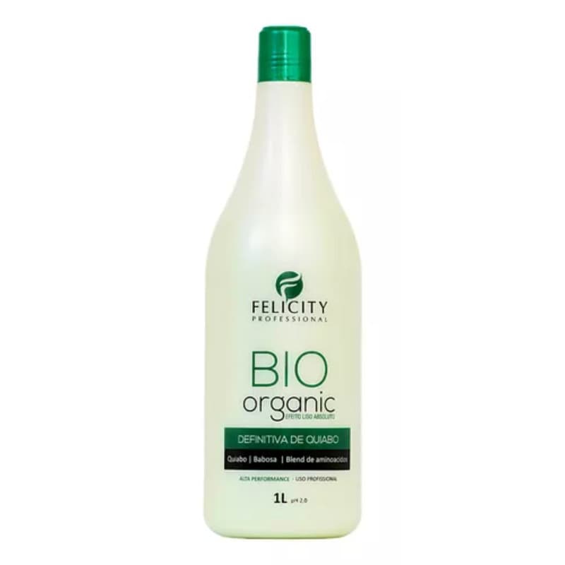Escova Progressiva sem formol Ativo Definitiva de quiabo Bio Organic Felicity 1L