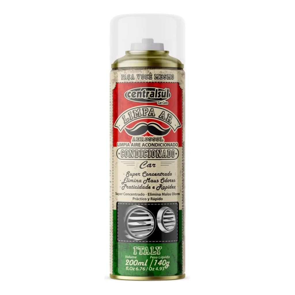 Limpa Ar Condicionado Men Italy 200ml Centralsul 1 Unidade Verde Fresco