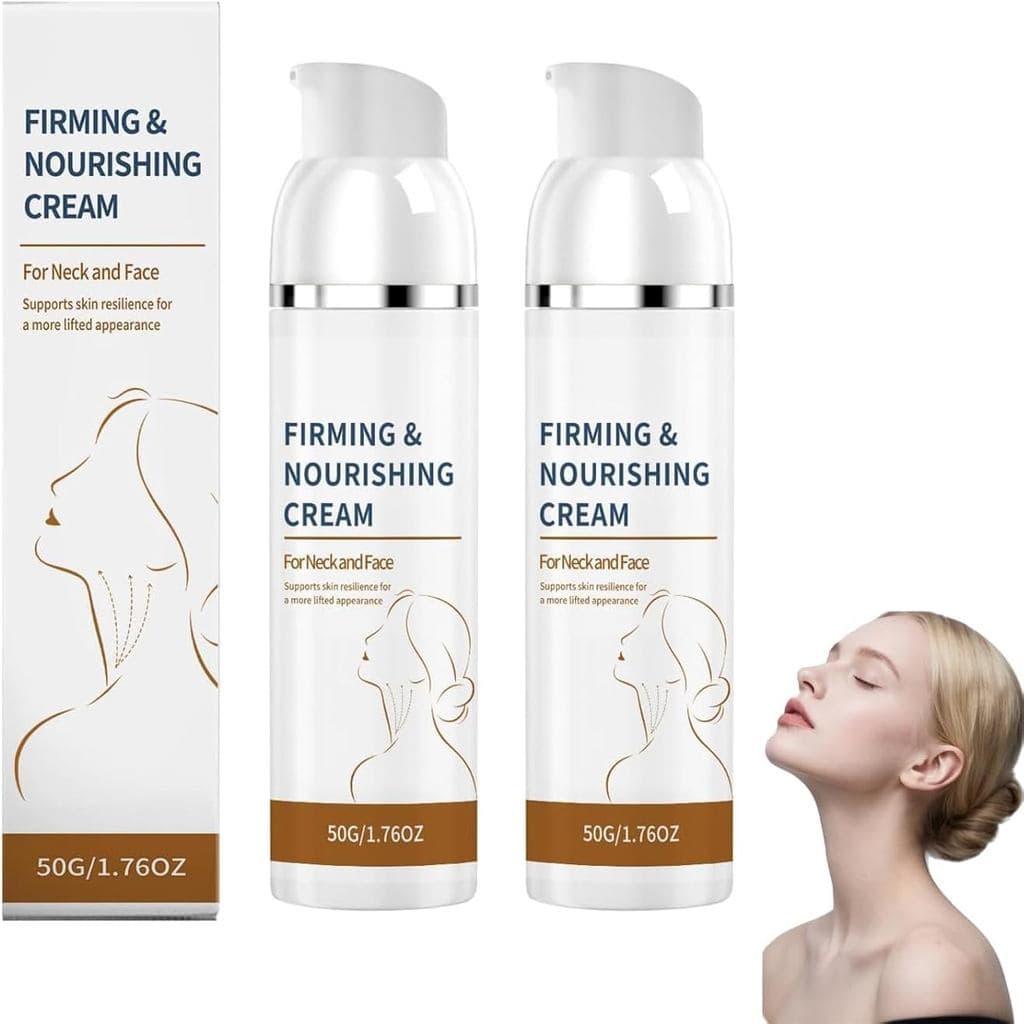 Creme Firmador e Nutritivo para Rosto e Pescoço, Fórmula Firmadora e Restauradora, Hidratante Antirrugas, Suave e Amigo
