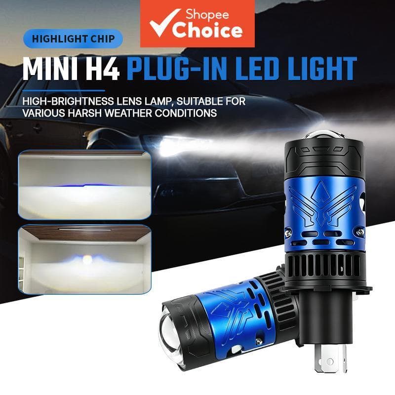 Alta Potência H4/9003/HB2 LED Farol Lente Do Projetor Canbus Luz Forte 45000LM Turbo Ventilador De Refrigeração Auto E L