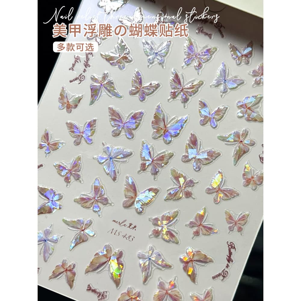 Adesivos em relevo 3d influenciador decalques tridimensionais flor adulta adesivos de unhas venda quente 2026 novo estil