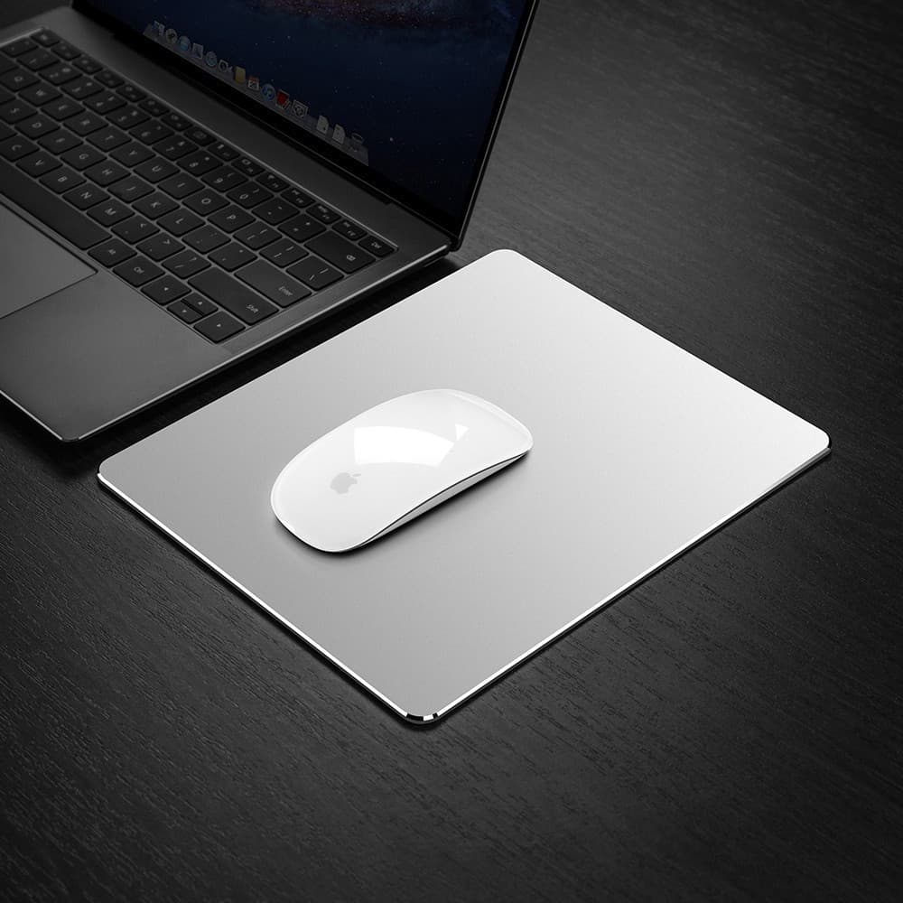 De Metal De Alumínio Mouse Pad Mat Duro Suave Magia Mousead Fino Dupla Face À Prova D 'Água Para O Escritório Em Casa