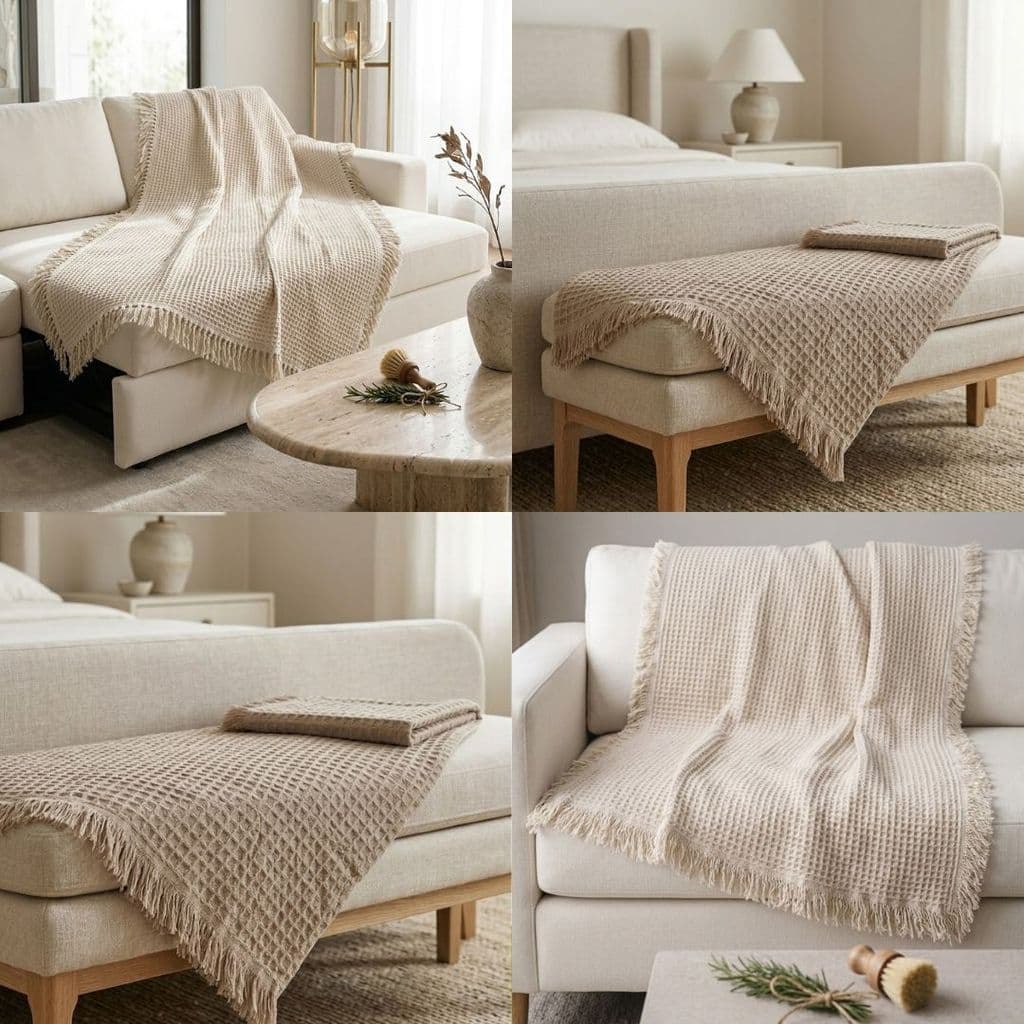Manta Sofá Grande 2.40M X 1.80M Manta Decorativa Com Textura Sofisticada Para Sofá