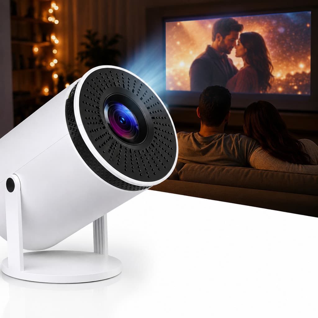 Projetor HD 4K 150" Suporte Tv Box Xbox PS Pc WiFi Bluetooth Cinema em Casa Android Celular