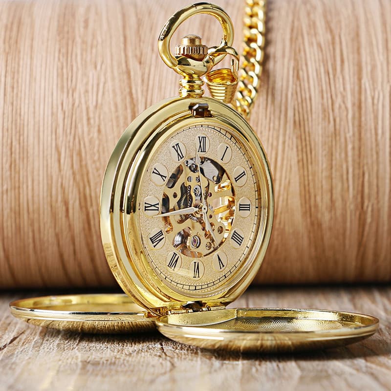 Novo Relógio De Bolso Mecânico Vento Masculino Esqueleto Dial Steampunk Colar Pingente Vestido Vintage Fob Relógios 73ZE
