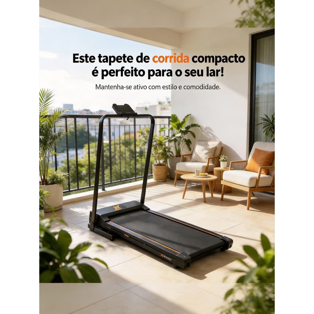 Esteira Elétrica Dobrável Compacta Silenciosa 2.0HP Até 100kg Caminhada 1-12km/h para Casa e Apartamento