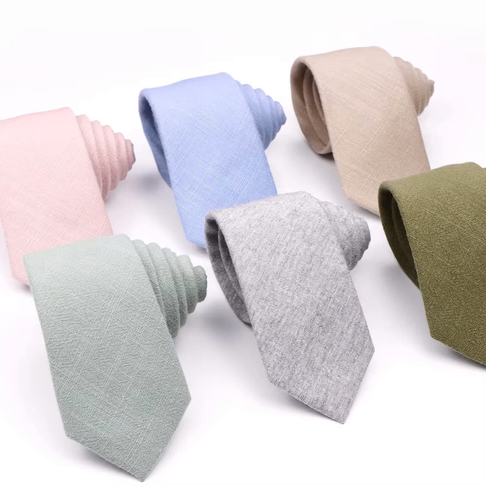 ZONFAZ Nova Gravata De Algodão De Cor Sólida Masculina E Feminina De Alta Qualidade Moda 6.5cm Festa De Casamento Terno