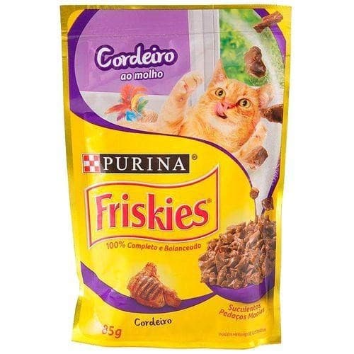 Ração Úmida Friskies Sachê para Gatos Adultos sabor Cordeiro 85g