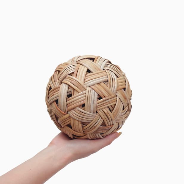 Bola tecida à mão escola Cuju bola mianmar Takraw hortênsia adereços bola traje antigo futebol brinquedo das crianç