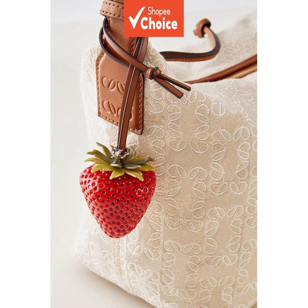 Enfeite de Morango Pendurado, chaveiro de morango, coisas fofas, Estilo Casual para Decoração de Bolsa e Carro, Estampa