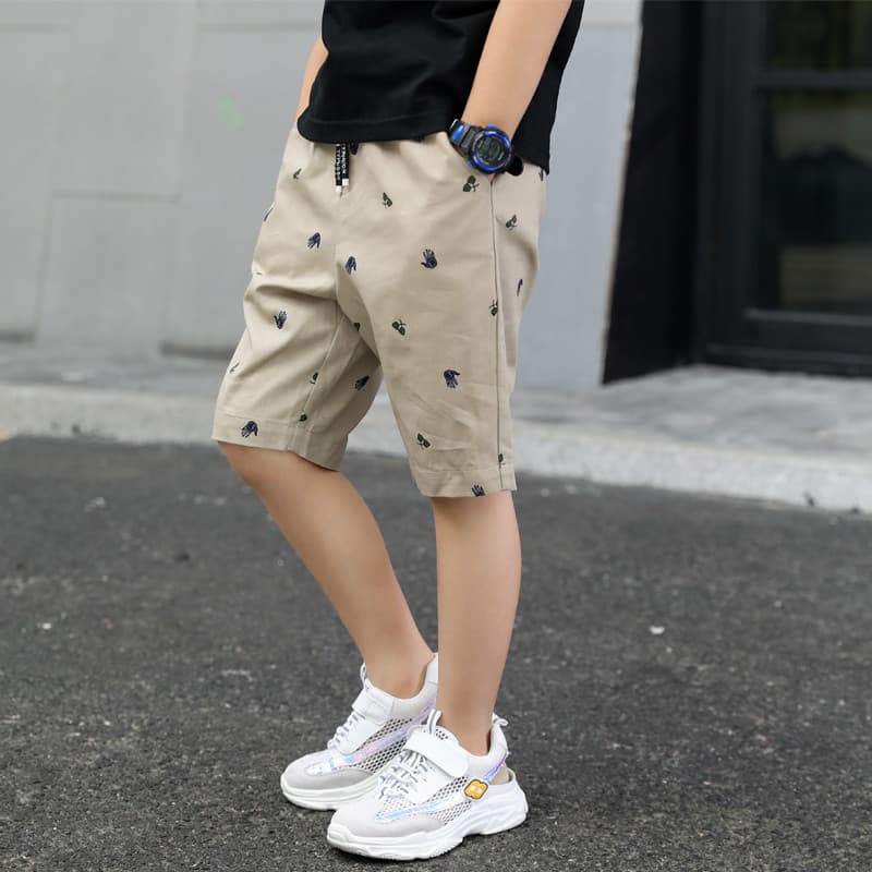 GILE roupas infantis meninos roupas de verão calças Shorts de cinco pontos médio grande meninos calças médias verão fino