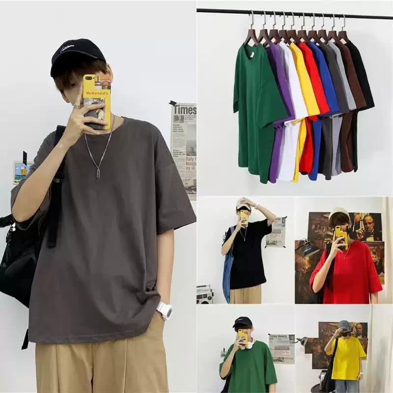 Camisa Manga Curta Cor Sólida Tecido Terra FHVI