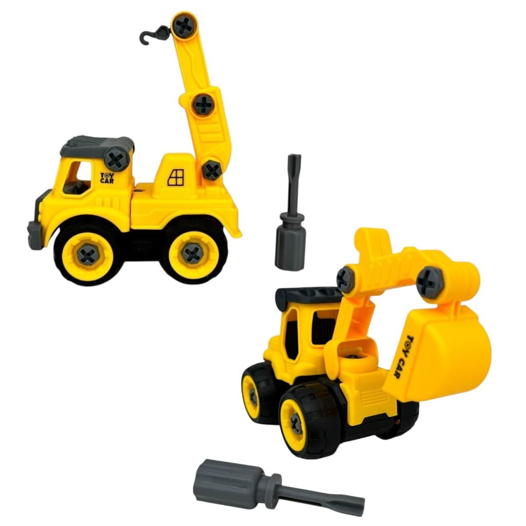 Kit 02 Caminhões Chave Monta e Desmonta Brinquedo Menino